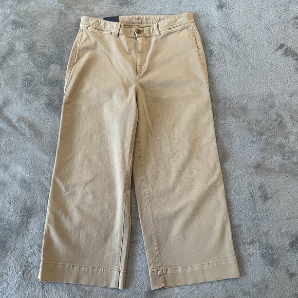 NWT Gap High Rise Wide Leg Crop Khaki Jeans Women's size 14 - Picture 1 of 7